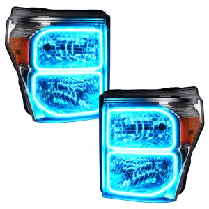 Ford F-250 Headlight Assemblies - ORACLE Lighting - LED Halo ColorSHIFT with BC1 Controller - `11-`16